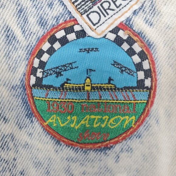 Vintage 90s Zena Acid Washed Bleached Patchwork New Directions Denim Blue Jeans - Picture 5 of 16